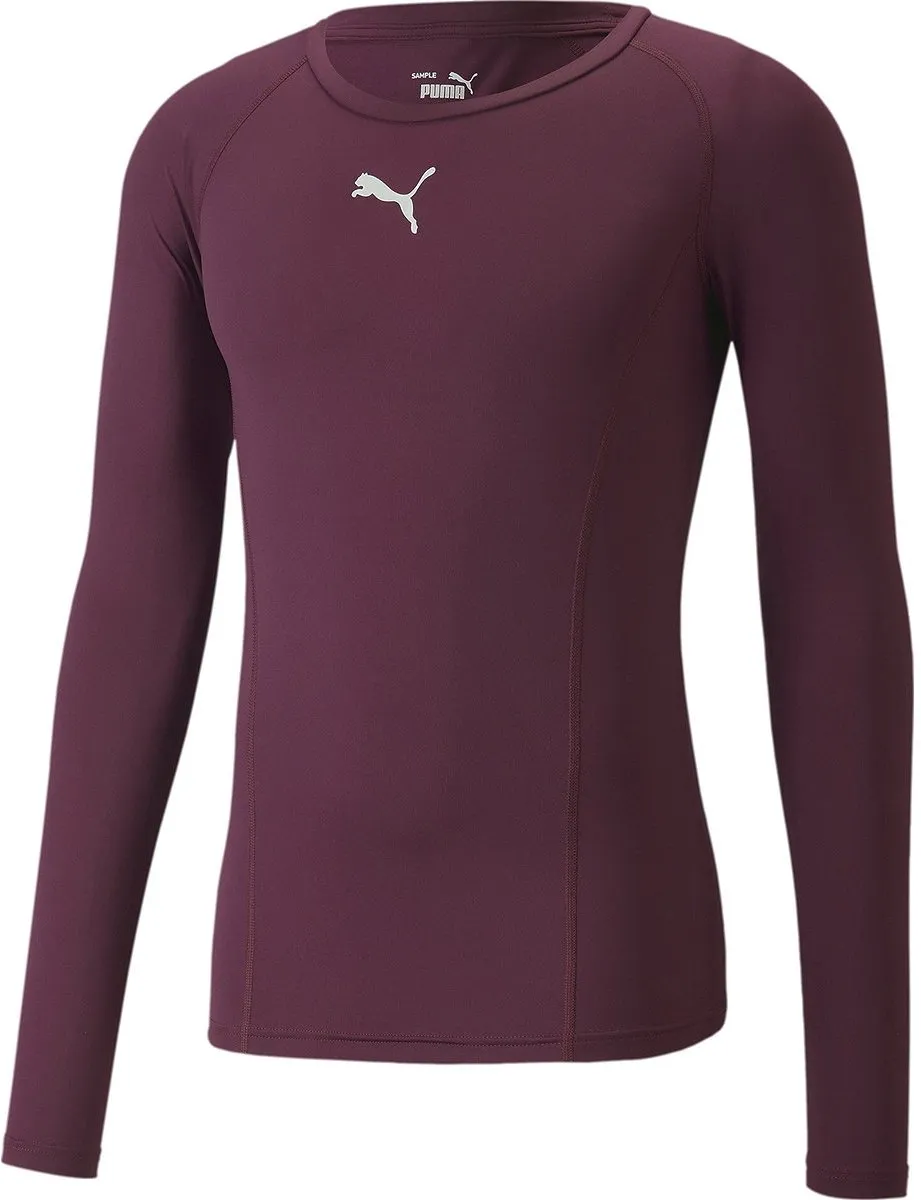 PUMA Liga Baselayer Shirt Heren - Lange mouw - Bordeaux - Maat L