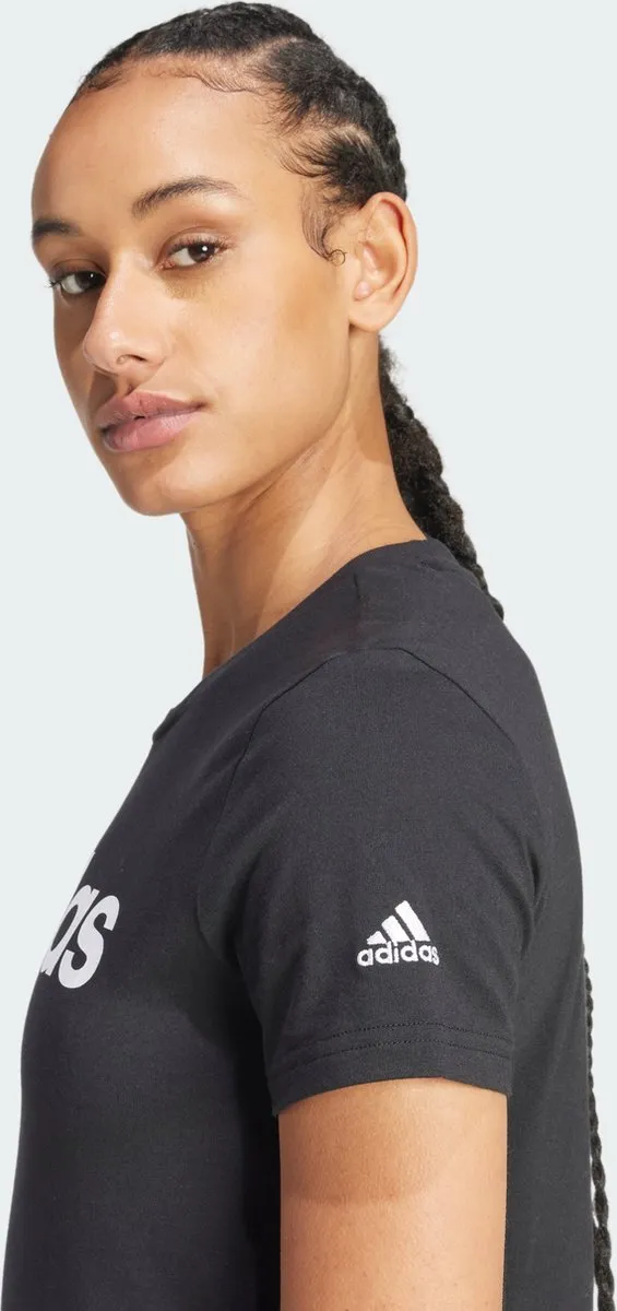 adidas Essentials Slim Logo T-shirt GL0769 - Zwart - XS