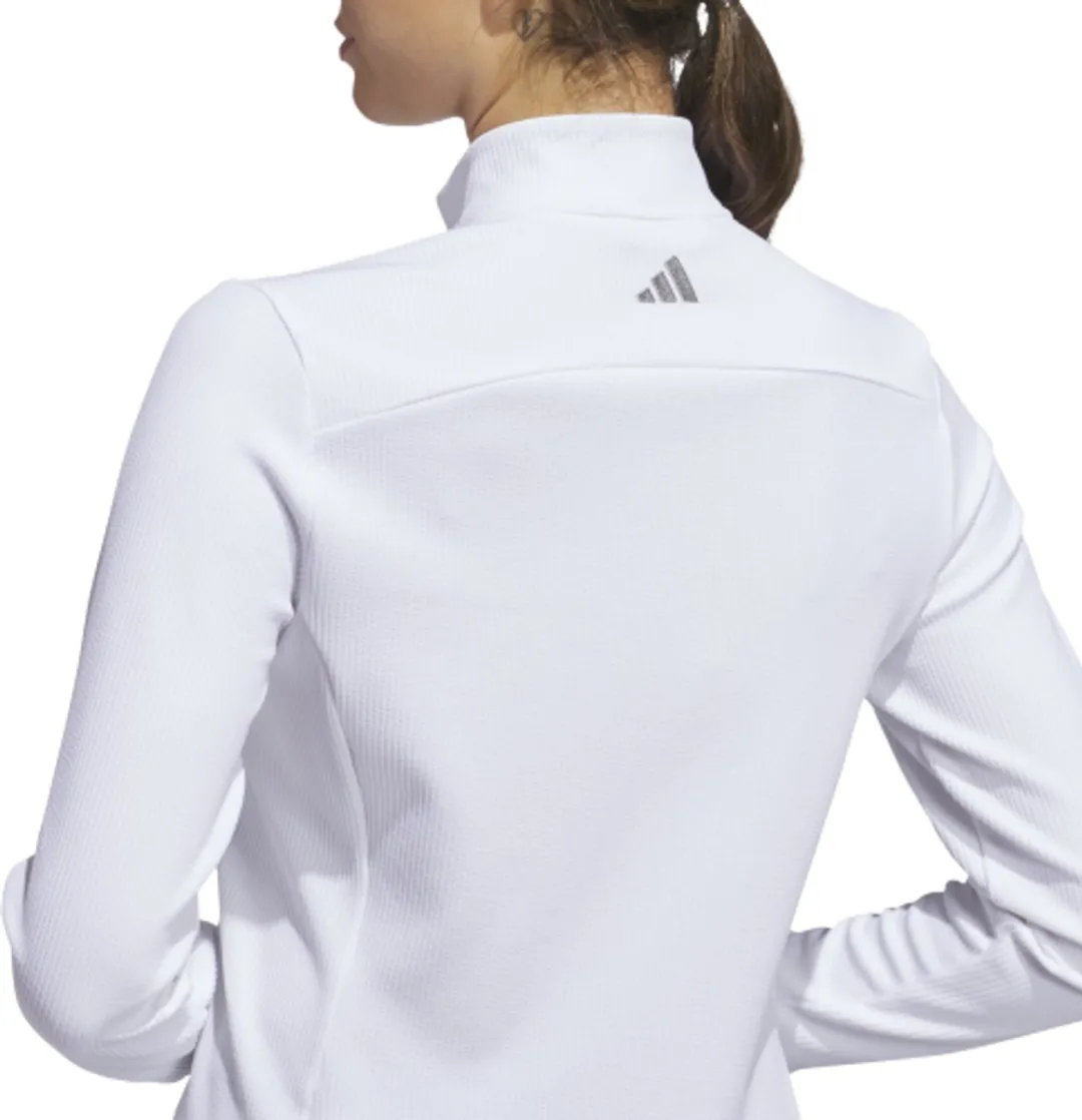 Adidas Dames W Textured Golfvest KB9098 - XL - Wit