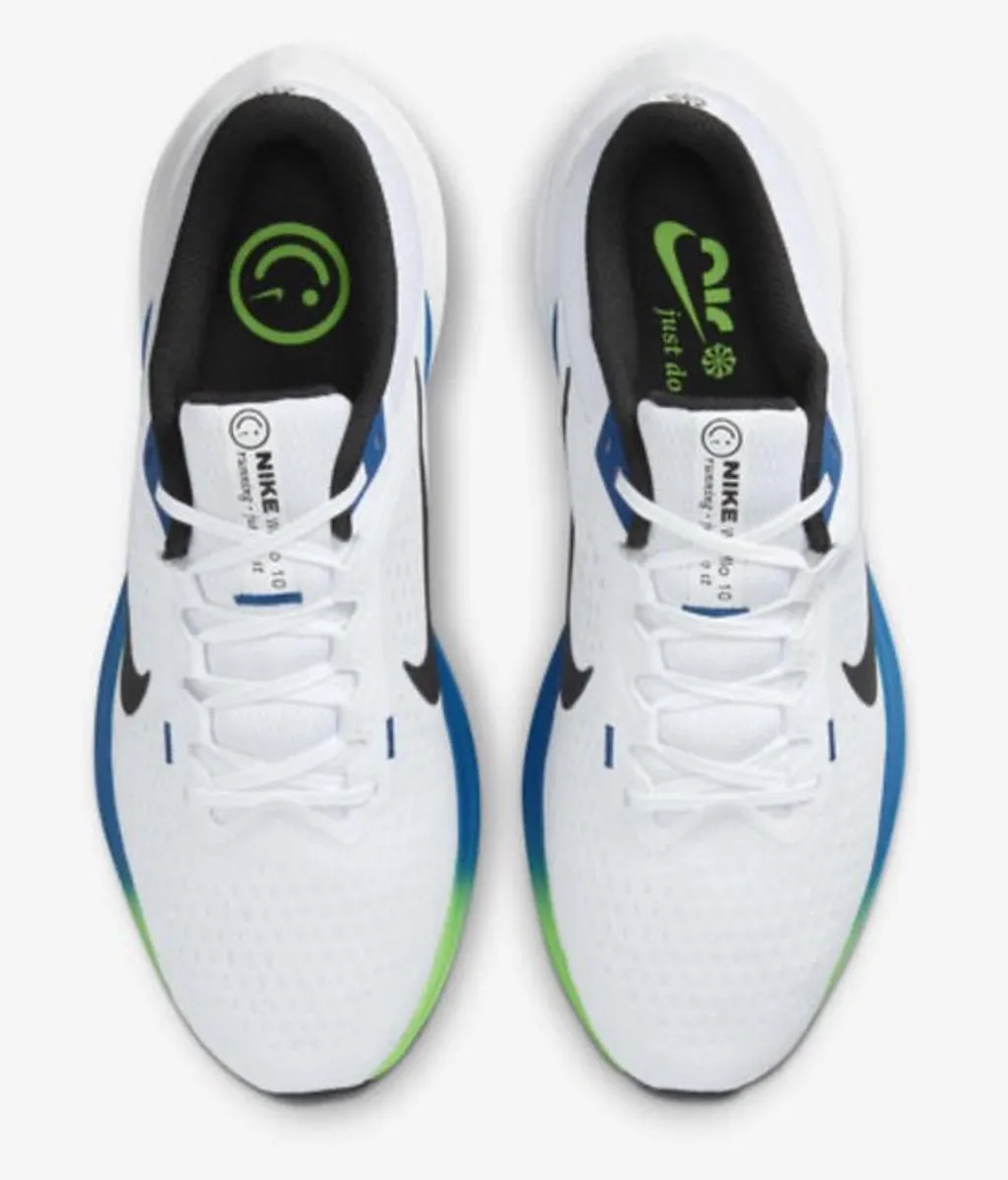 Nike Winflo 10 Hardloopschoenen 47 - Wit/Blauw