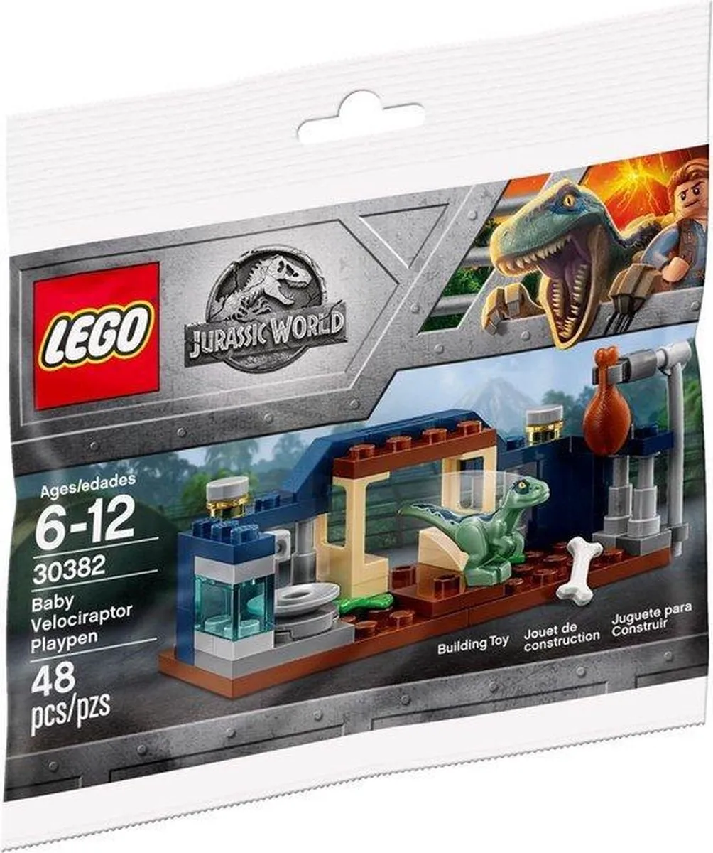 LEGO Jurassic World Baby Velociraptor Playpen 48 Stukken