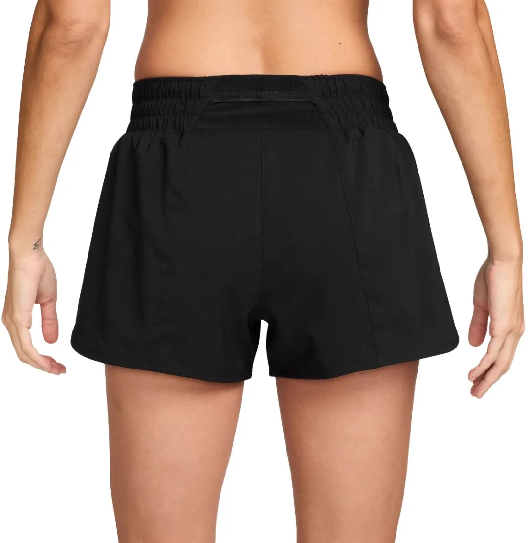 Nike Dri-FIT One Swoosh Short Dames S - Zwart/Wit