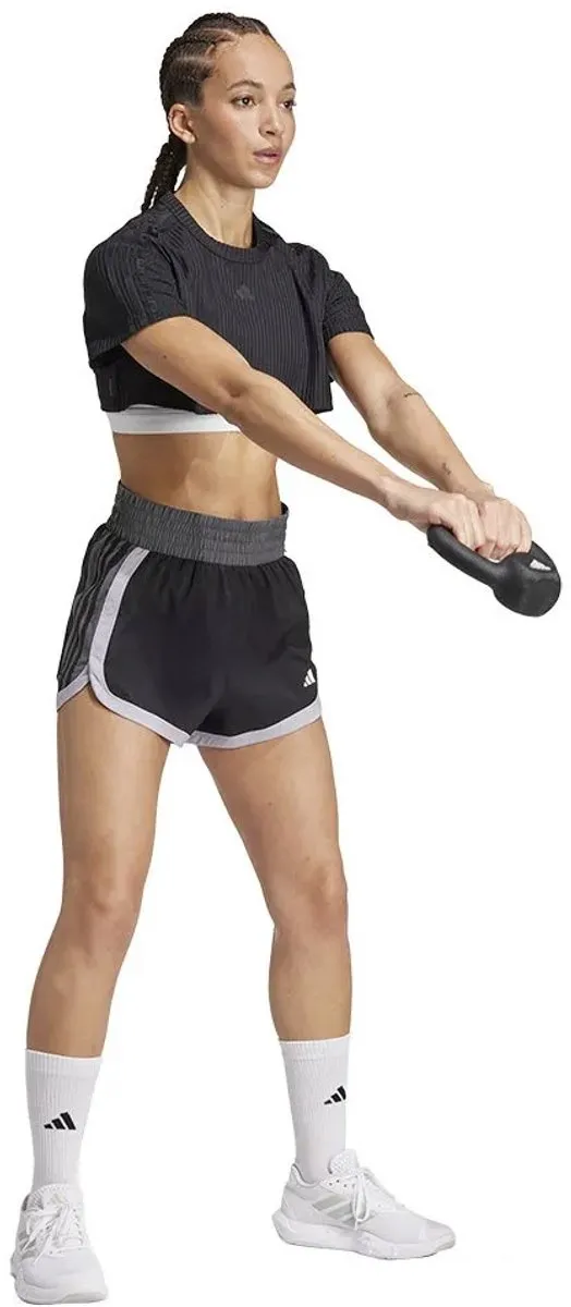 Adidas Pacer Woven Colorblock Korte Broek Zwart M Vrouw