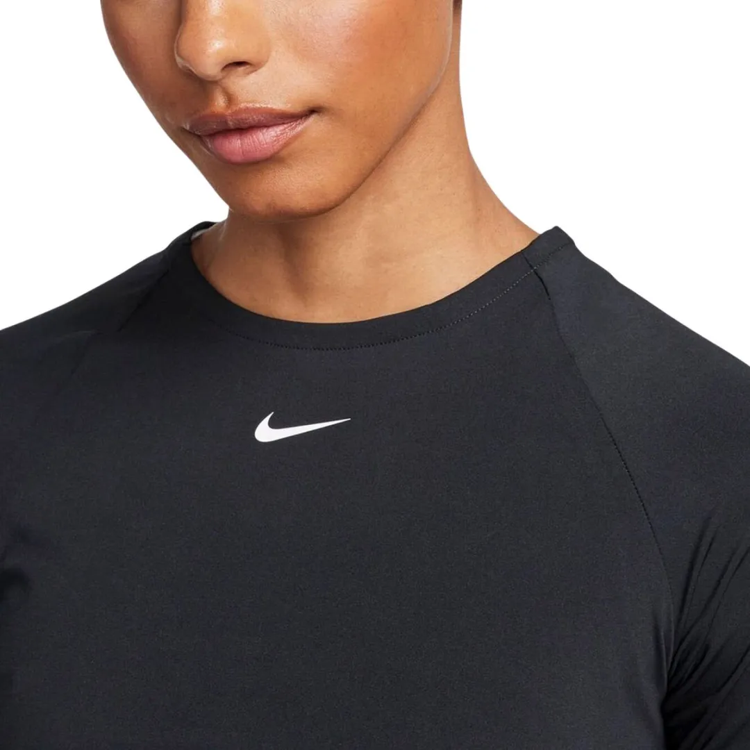 Nike Pro Dri-FIT 365 Cropped LS Shirt - Zwart/Wit - Maat S