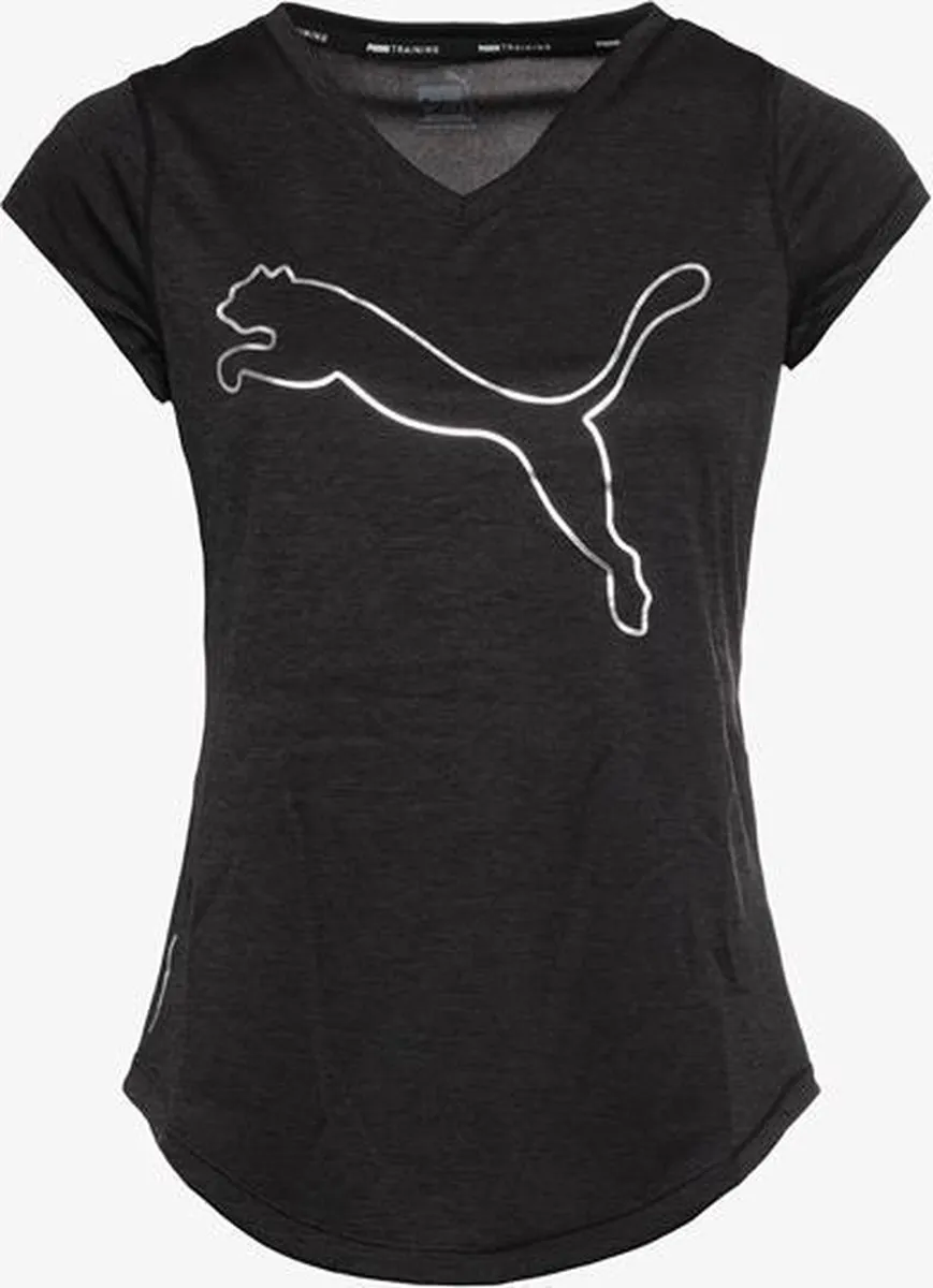 PUMA Heather Cat Tee - Puma Black Heather - Maat S