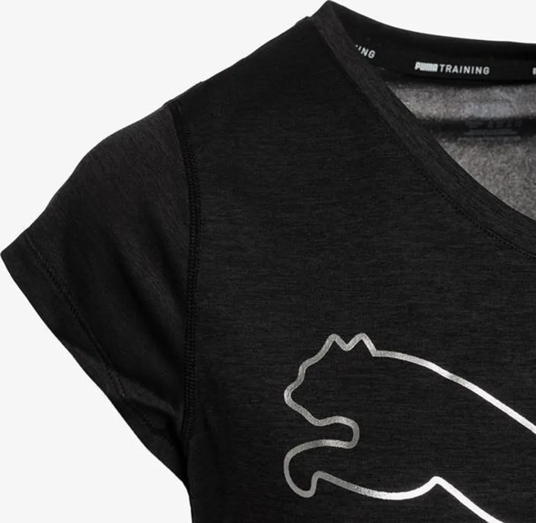 PUMA Heather Cat Tee - Puma Black Heather - Maat S