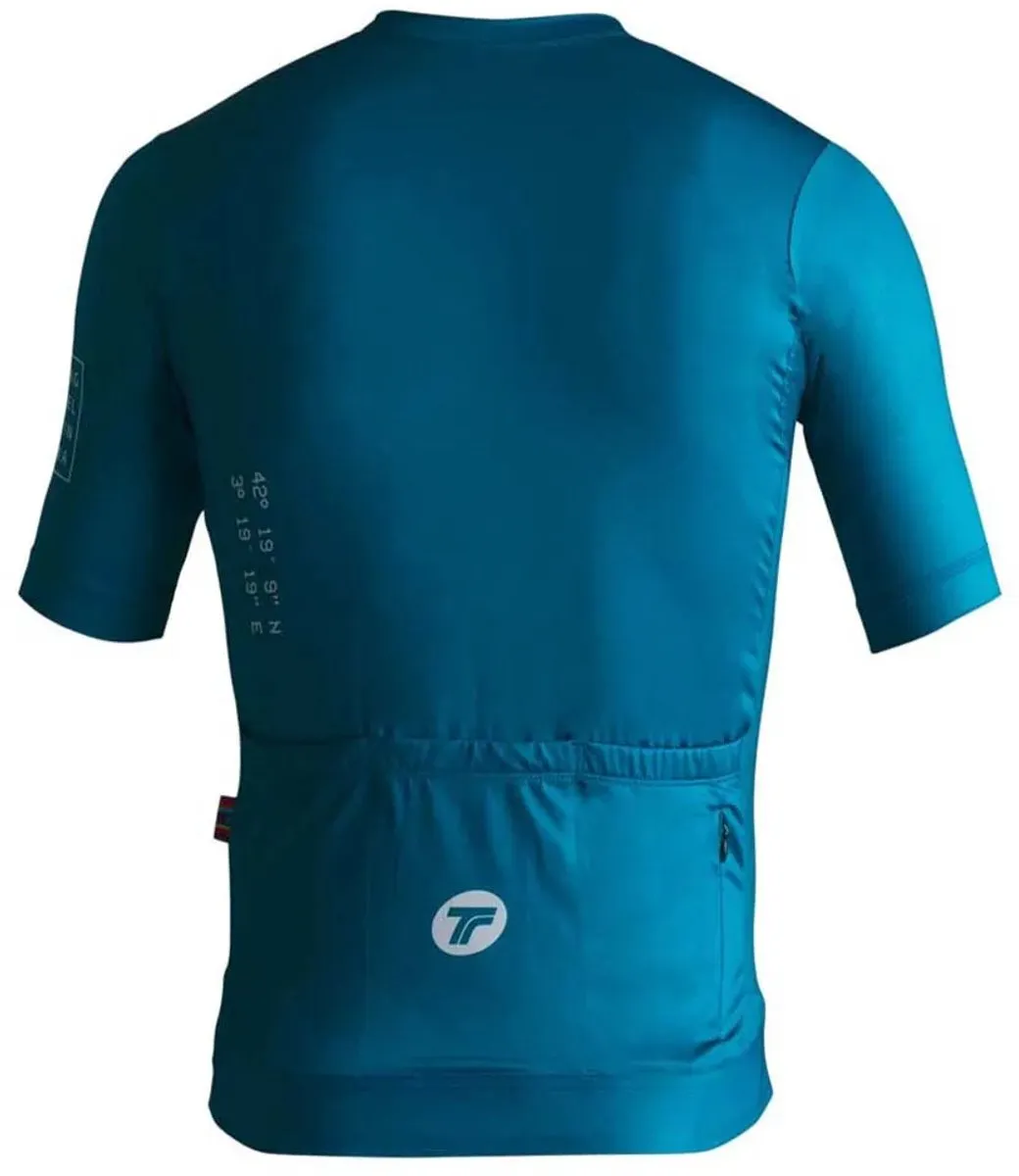 Tactic Girona Wielertrui - L - Blauw/ Groen