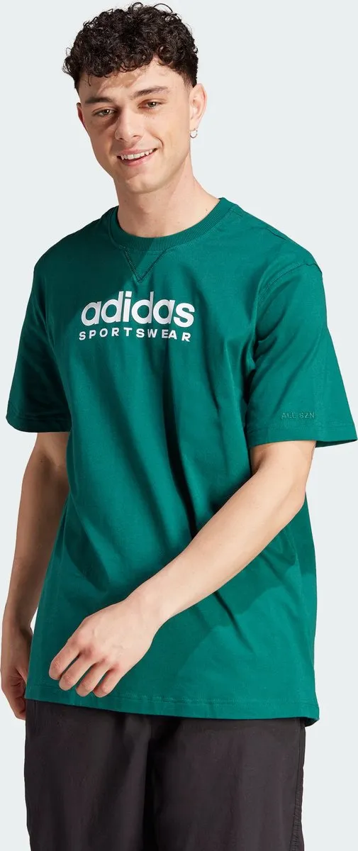 adidas Sportswear All SZN Graphic T-shirt IJ9434 - Groen S