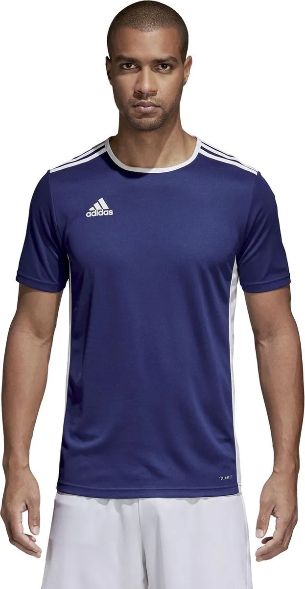 Adidas Entrada 18 SS Jersey 116 - Sportshirt - Blauw