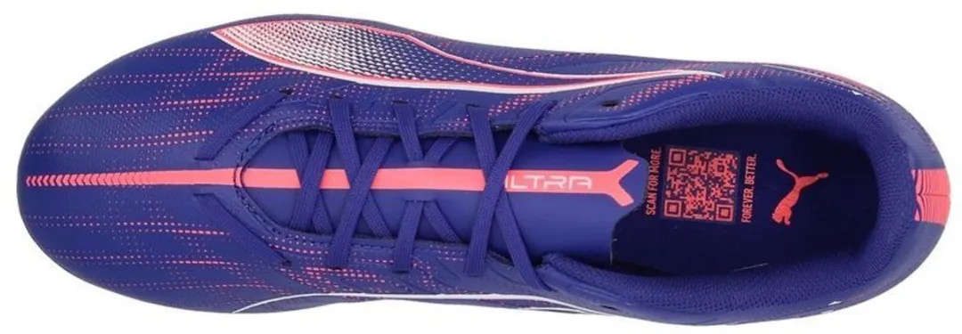 PUMA Ultra 5 Play FG Voetbalschoenen 42.5 - Lapis Lazuli/Wit/Zonsondergang