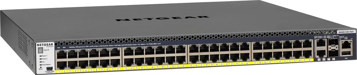Netgear GSM4352PA Switch - 52x PoE 1Gbps 4x SFP 128Gbps - Zwart