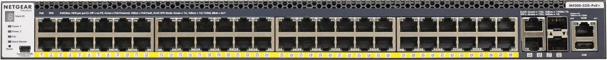 Netgear GSM4352PA Switch - 52x PoE 1Gbps 4x SFP 128Gbps - Zwart