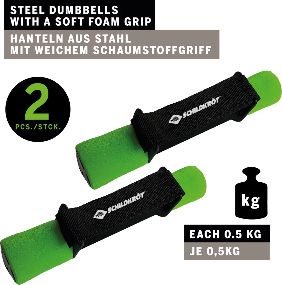Schildkröt Fitness Dumbbells 0,5 kg - 2 Stuks - Gietijzer - Multicolor
