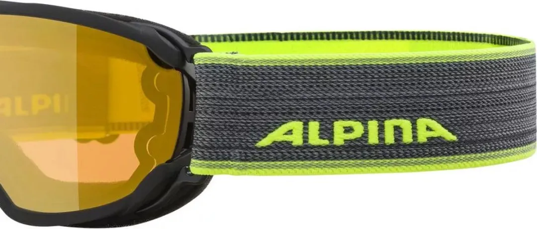 Alpina Pheos Junior Q-Lite Skibril - Zwart Geel