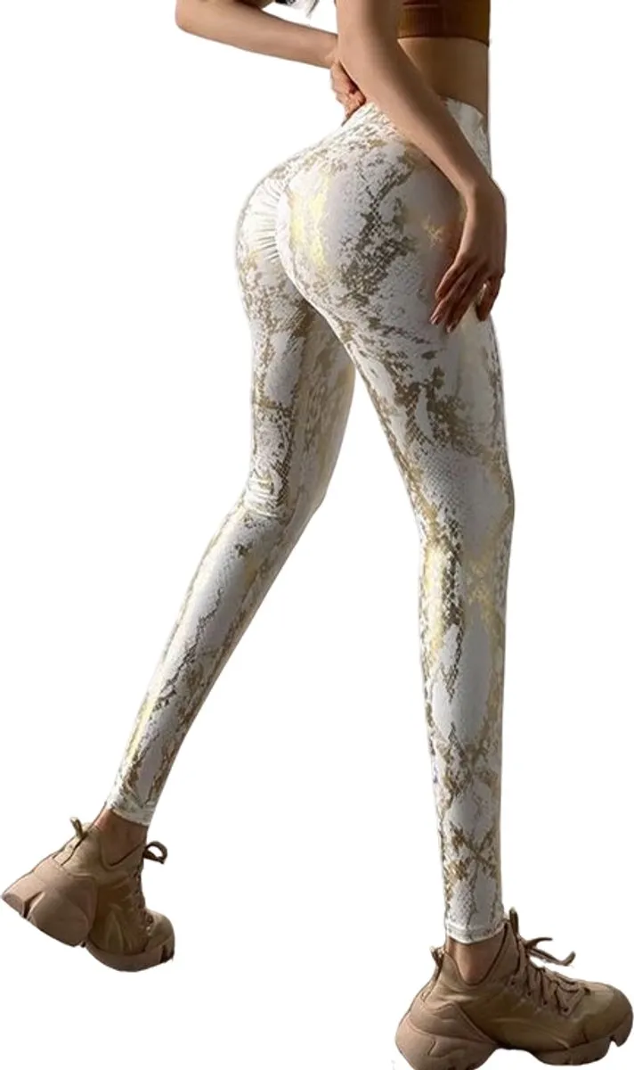 RedParrot Sexy Design Legging L - Wit/Brons