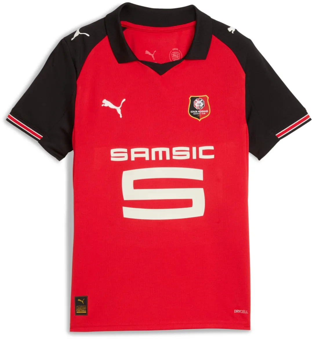 PUMA Stade Rennais Thuiswedstrijdshirt 2025/26 - Kind - 128 - Zwart/Rood