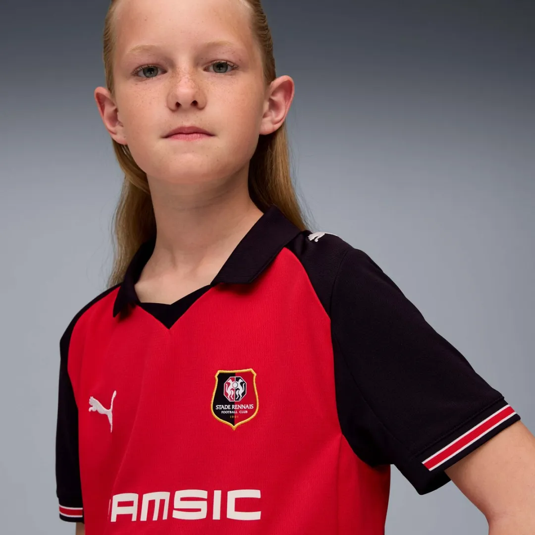 PUMA Stade Rennais Thuiswedstrijdshirt 2025/26 - Kind - 128 - Zwart/Rood