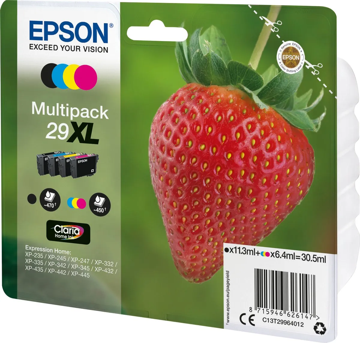Epson 29XL Inktcartridge Multipack - 470 Pagina's