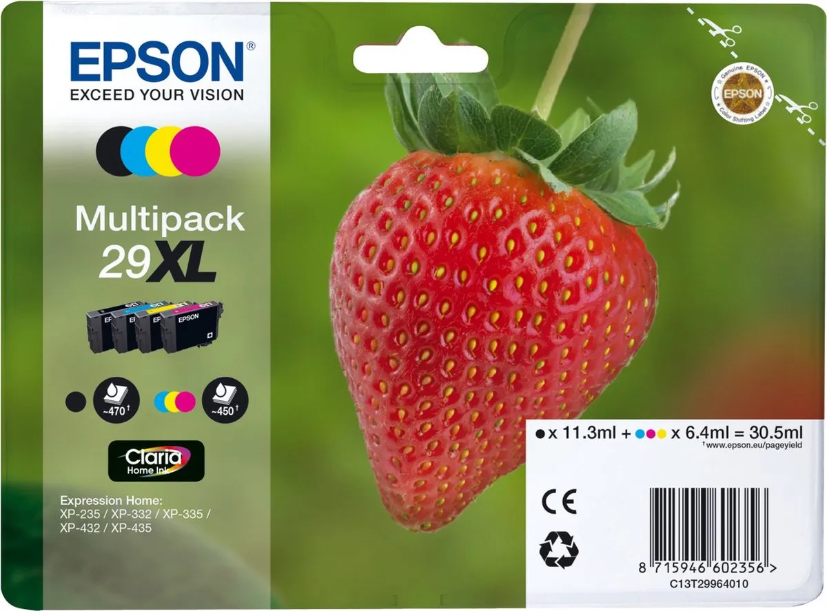 Epson 29XL Inktcartridge Multipack - 470 Pagina's