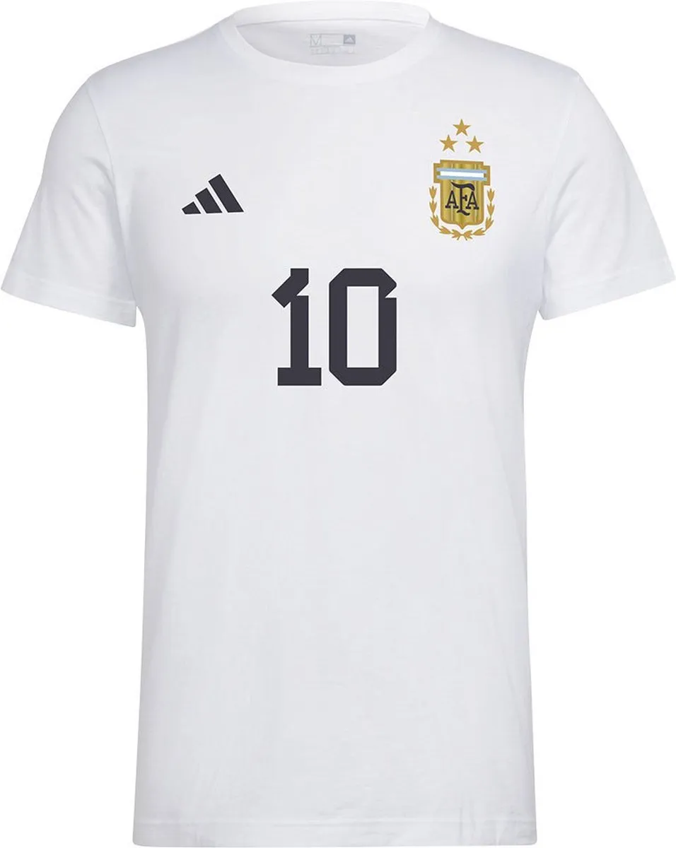 Adidas Messi 10 Grafisch T-shirt - Wit - L