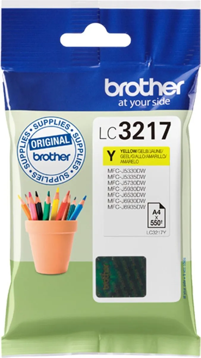 Brother LC-3217Y Inktcartridge - Geel
