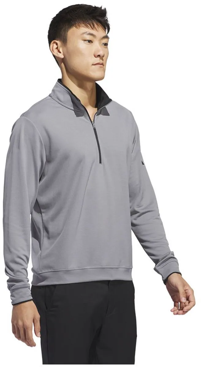 adidas Core Lightweight Halve Rits Sweatshirt - S - Grijs