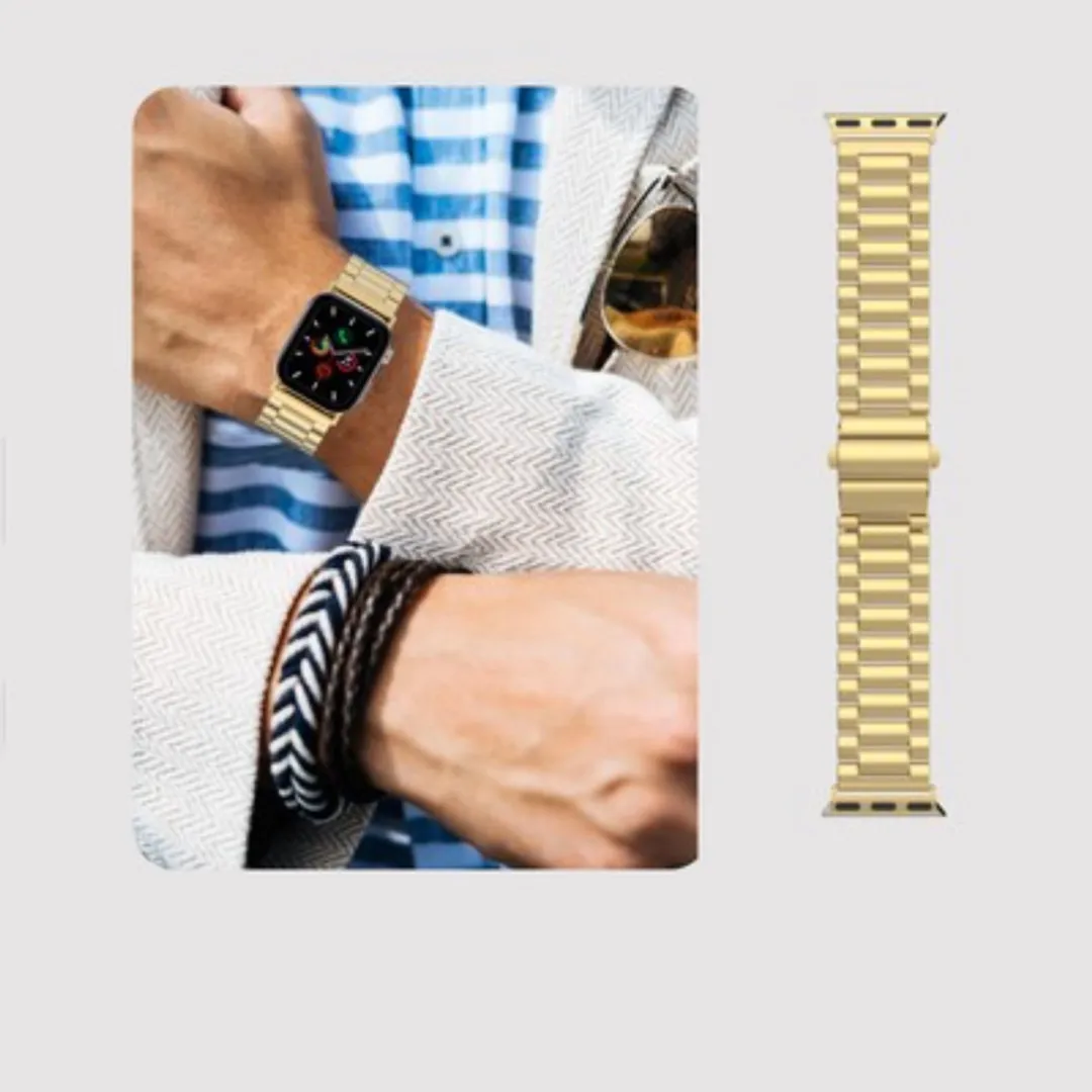 Just in Case PrimeSteel Horlogebandje Apple Watch - 44/45/46/49mm - Goud - afbeelding 6 van 6