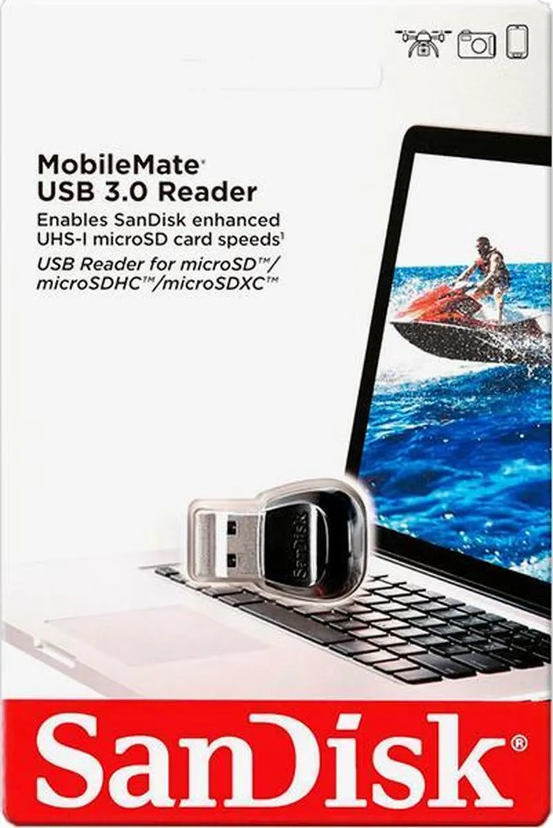 SanDisk MobileMate SDDR-B531-GN6NN USB 3.0 Lezer - Zwart