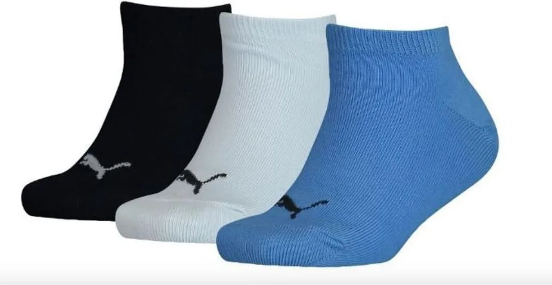 PUMA 3-Pack Sokken - 35-38 - Blauw