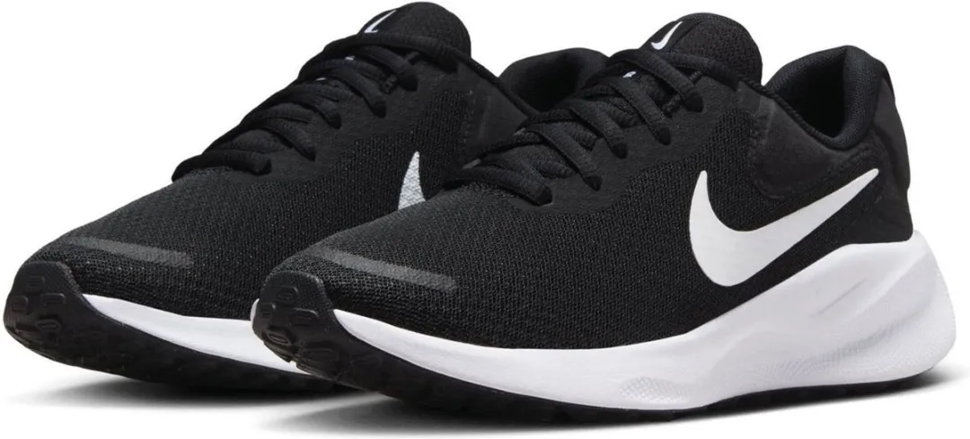 Nike Revolution 7 Dames Hardloopschoenen 40 - Zwart/Wit