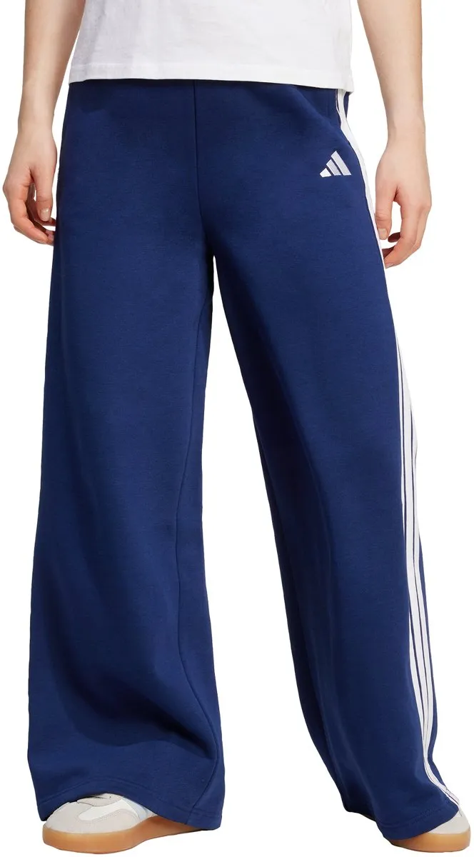 adidas 3-Stripes Fleece Wide Trainingsbroek XL - Blauw
