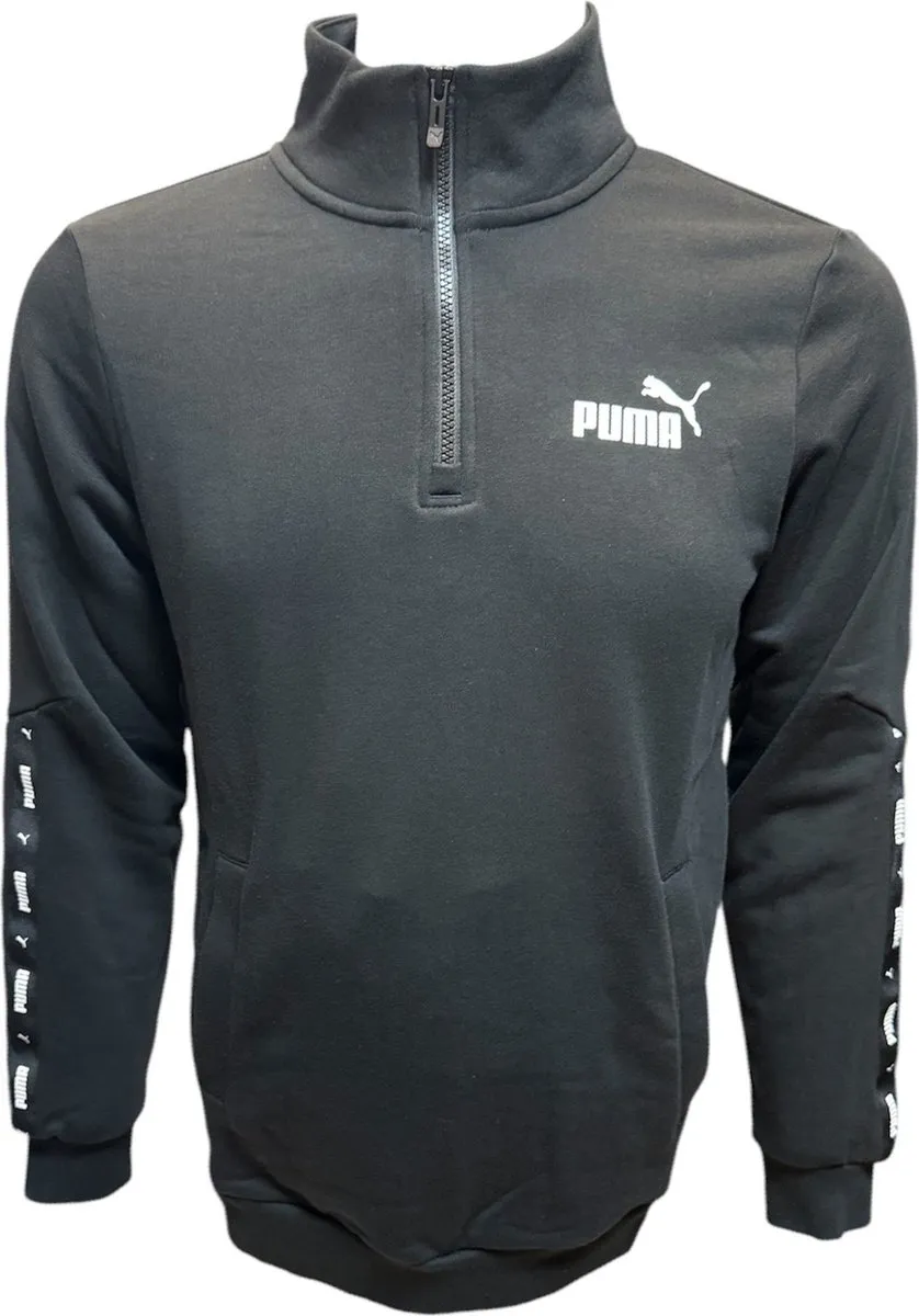 PUMA Black Half Zip Sweater S