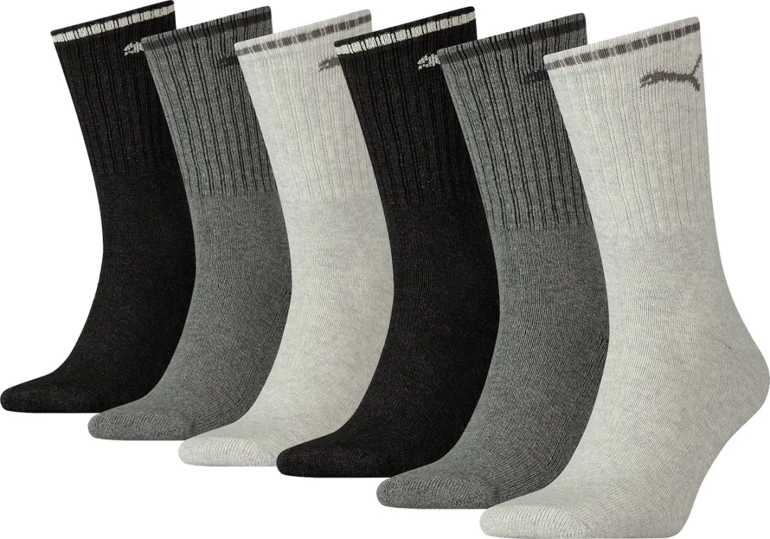 PUMA Tennissokken Crew - 6 Stuks - Zwart