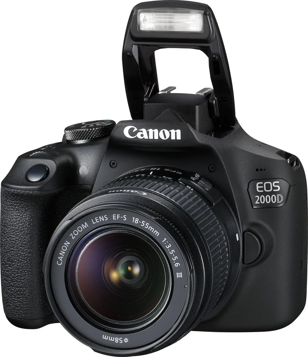 Canon EOS 2000D + EF-S 18-55mm IS Kit - 16GB - Zwart