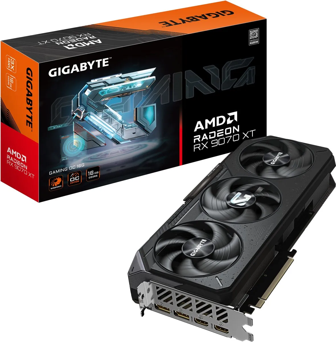 Gigabyte Radeon RX 9070 XT GAMING OC Videokaart 16GB