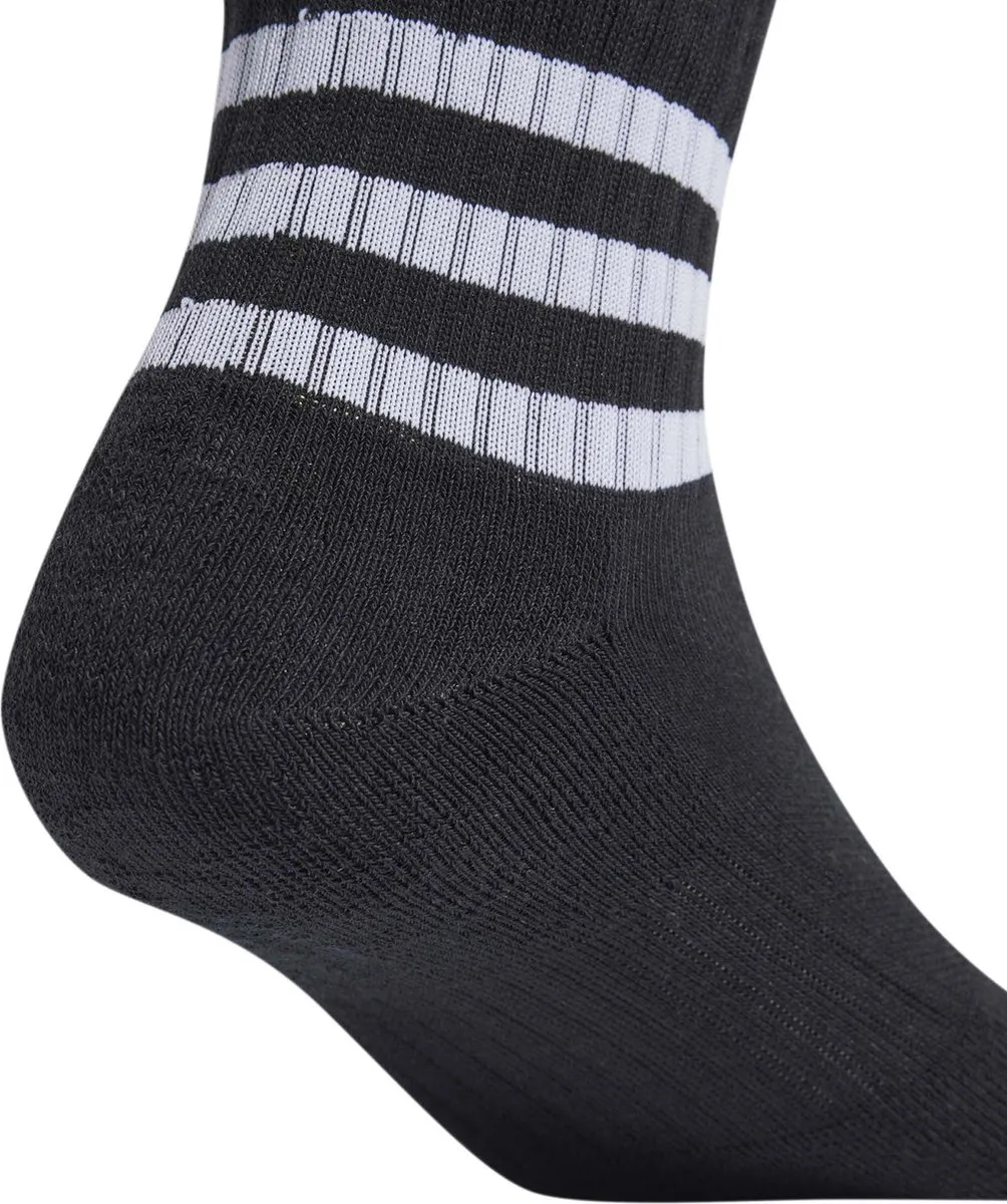 adidas 3-Stripes Cushioned Korte Sokken 3 Paar - Zwart