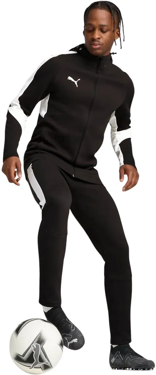 PUMA TeamEVOSTRIPE Sweat Jacke - XXL - Zwart/Zilver/Wit