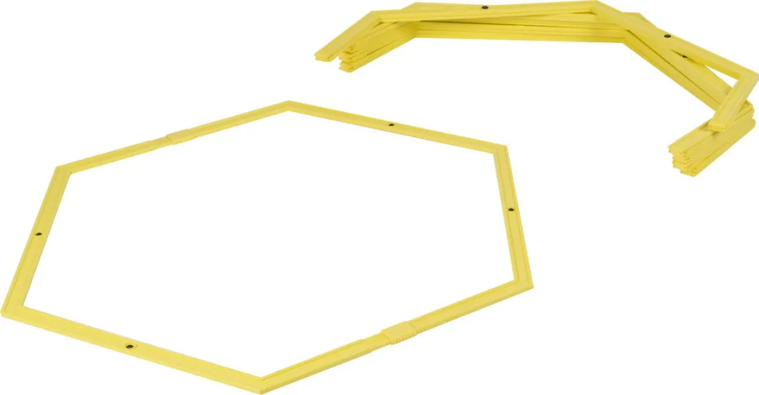 Dunlop Fitness-Hoepels 6 Stuks - Opvouwbaar - Geel/Zwart