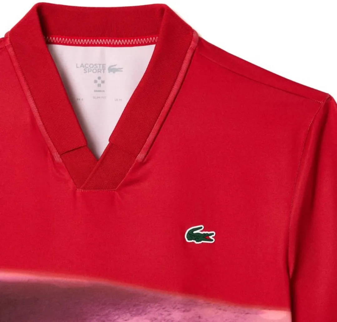 Lacoste Polo Shirt Sport Danill Medvedev - XL - Rood - afbeelding 6 van 6