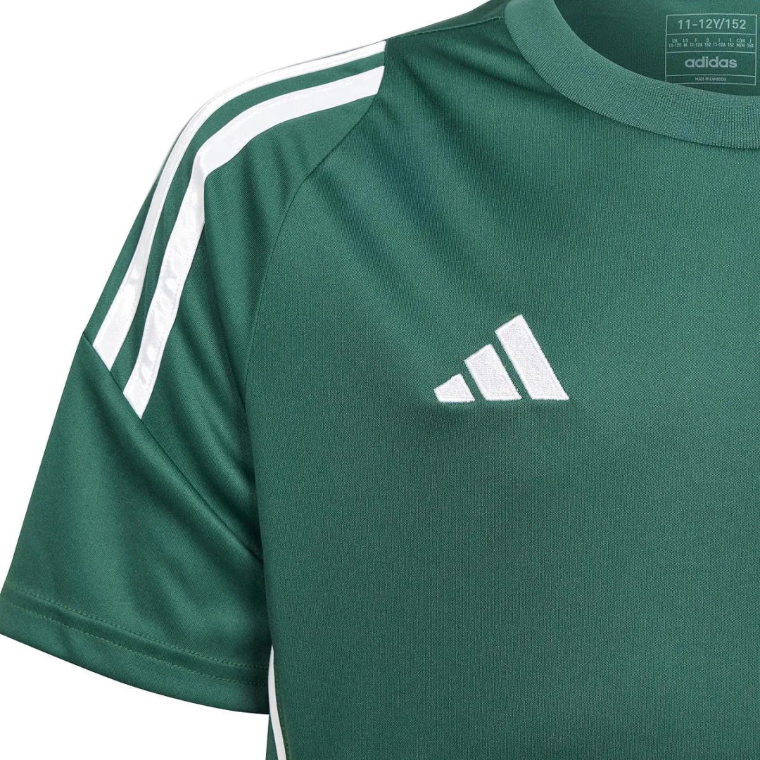 Adidas Tiro 24 T-Shirt Kinderen 164 - Donkergroen/Wit