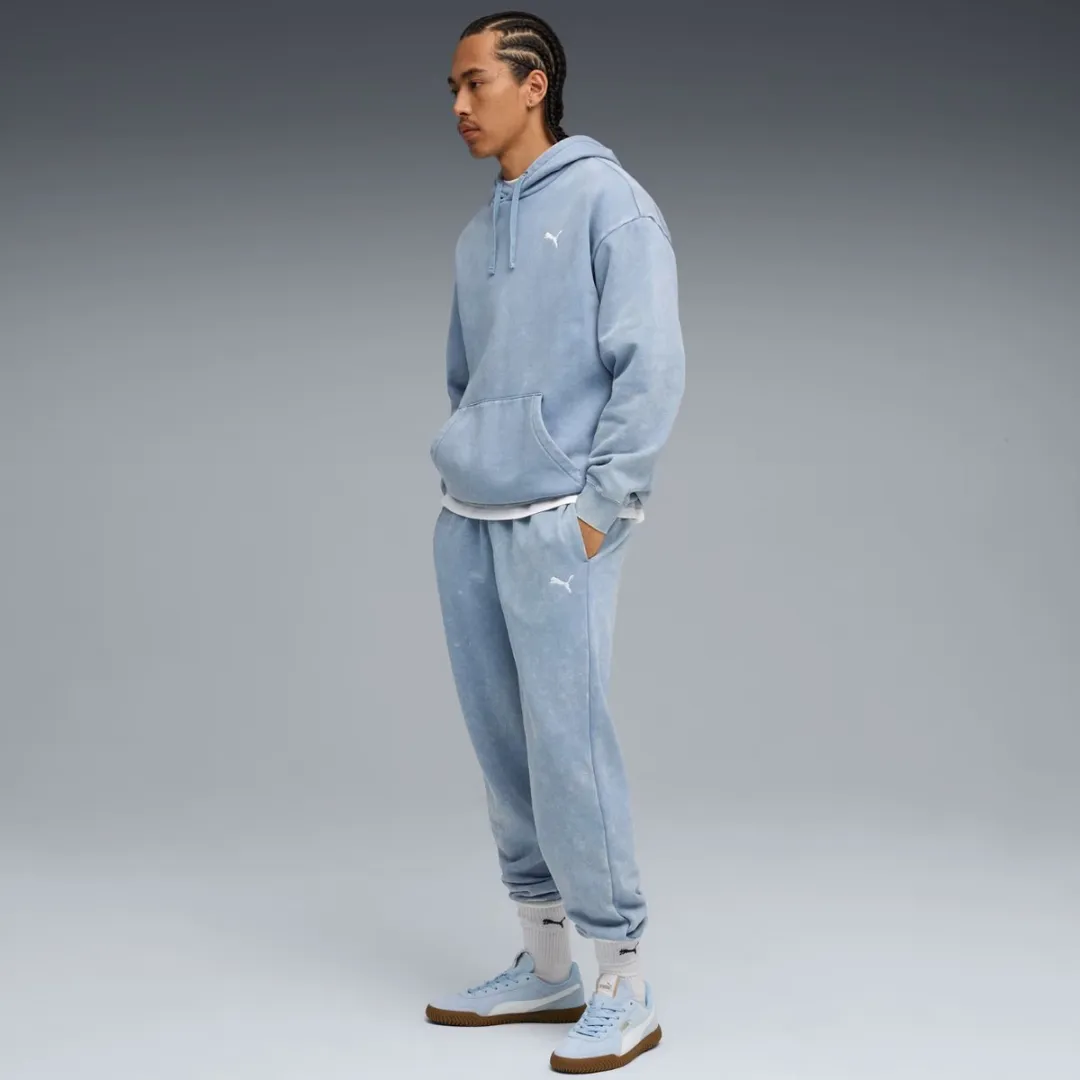 PUMA ESS Elevated Relaxed Wash Hoodie - Blauw 2XL