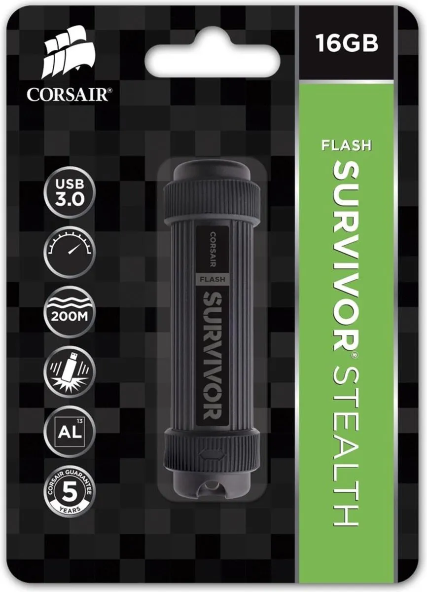Corsair Survivor Stealth V2 USB-stick 64GB - Aluminium