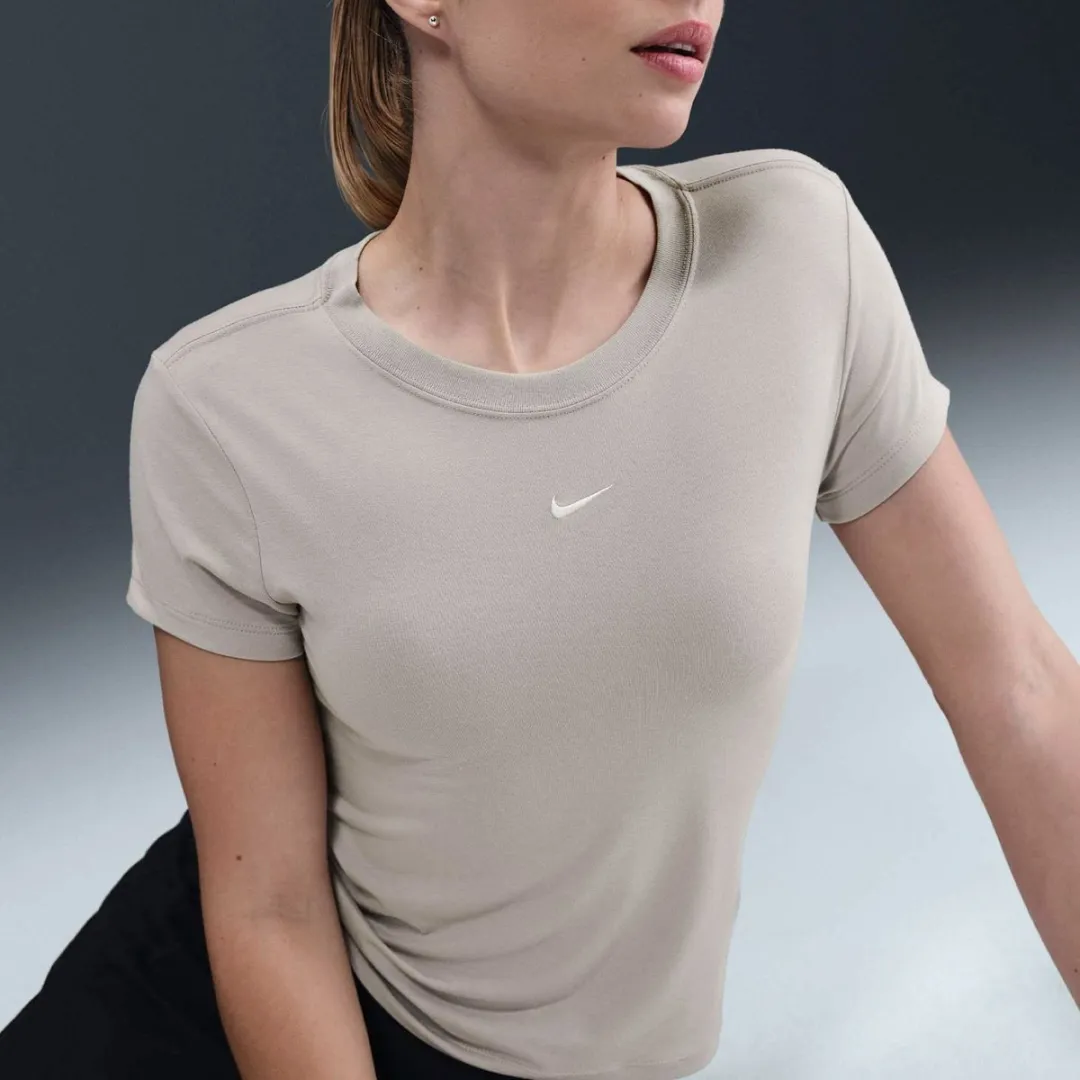 Nike Sportswear Chill Knit Shirt Dames S - Grijs