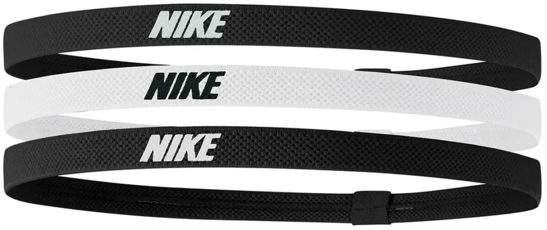 Nike Elastic 2.0 Haarbandjes - 3 Stuks - Zwart/Wit