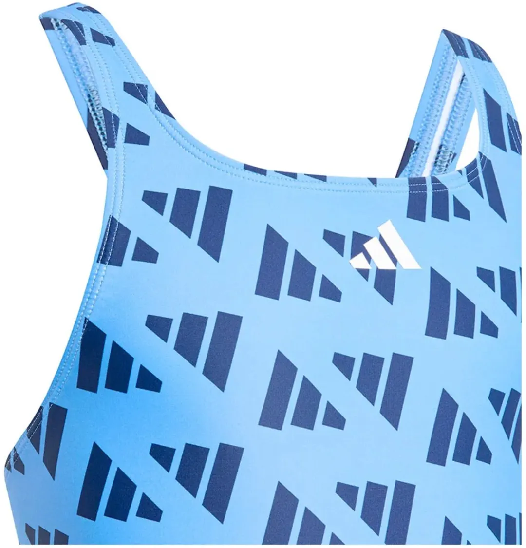 Adidas Logo Graphic V-back Zwemkleding - 4-5 jaar - Blauw - afbeelding 6 van 6