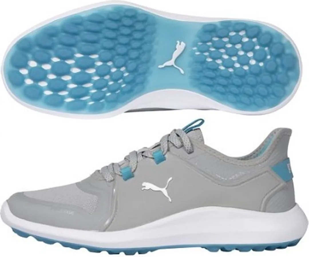 PUMA Ignite Fasten8 Dames Golfschoenen 40.5 - Grijs/Turquoise