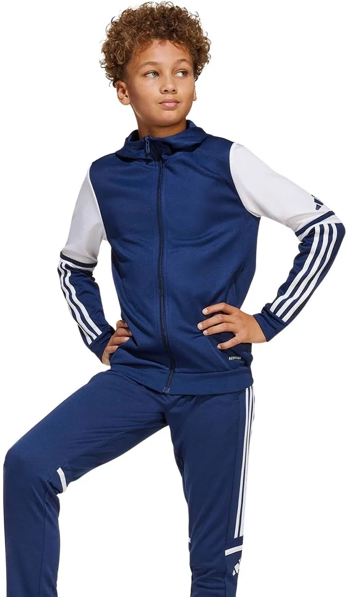 Adidas Squadra 25 Hooded Trainingsjas Junior 128 - Navy/Wit