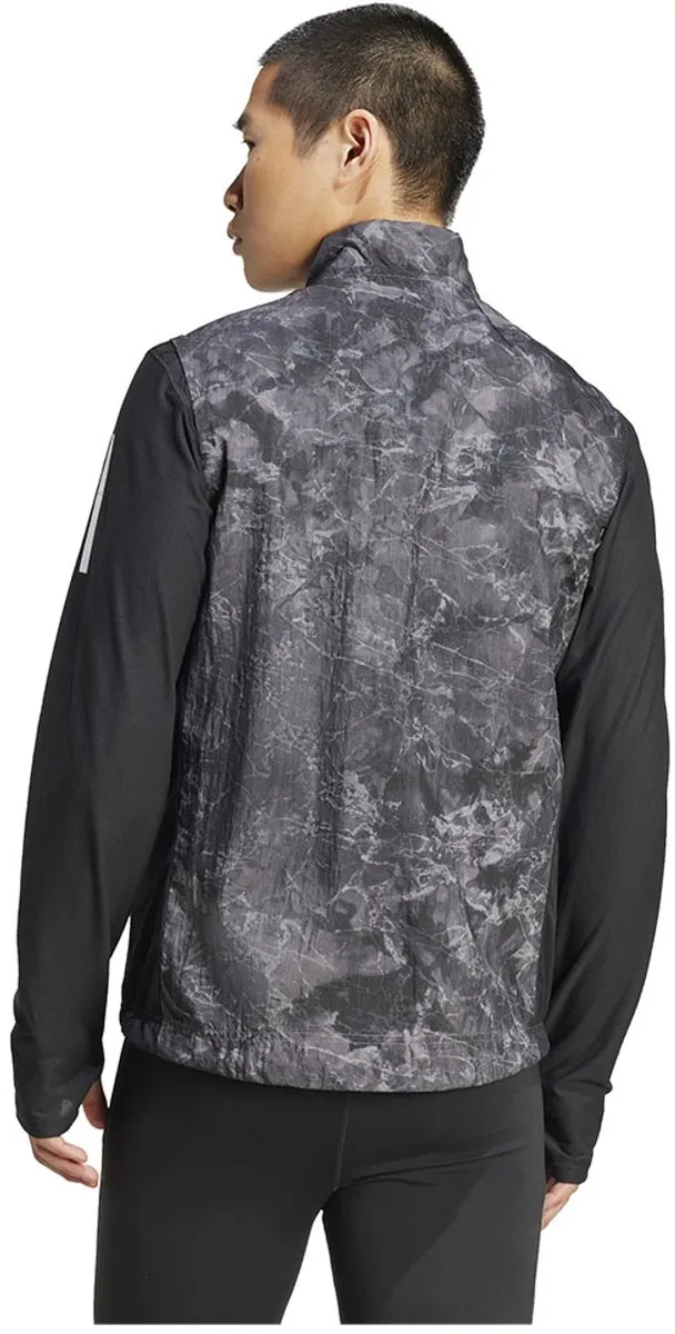 Adidas Own The Run Spray Dye Vest - S - Grijs/Zwart