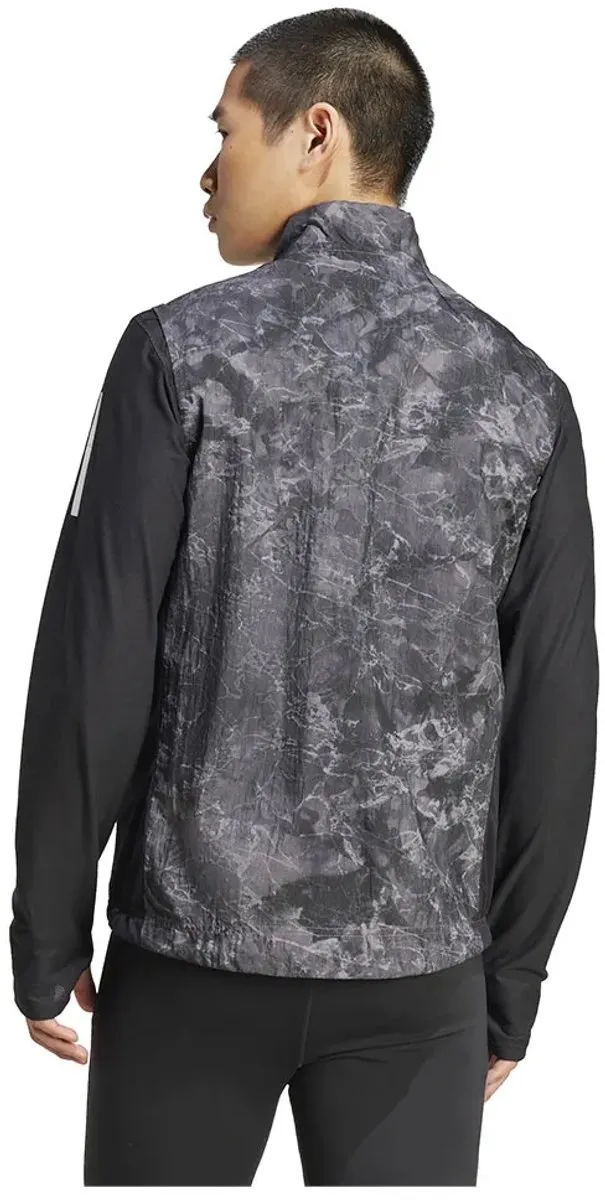 Adidas Own The Run Spray Dye Vest - S - Grijs/Zwart