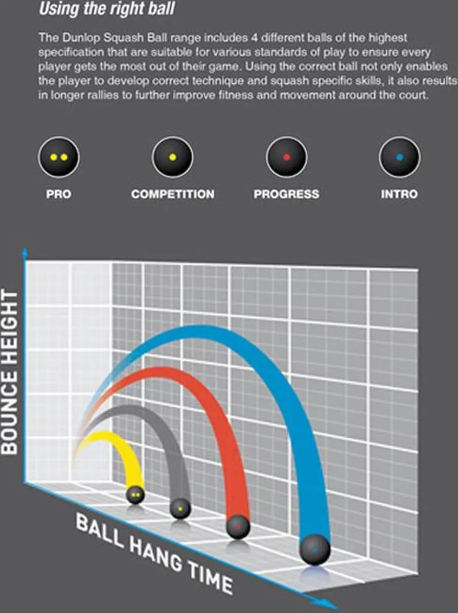 Dunlop Competition Squashballen - Zwart - 12 Stuks